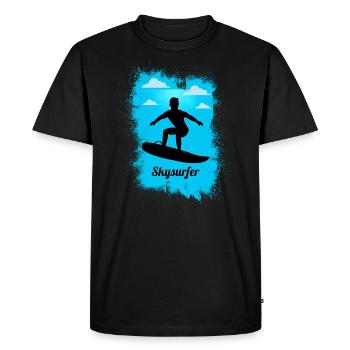 Skysurf Parachutisme Extreme Sport Skydiver Drôle - T-shirt Premium bio Homme - noir - Devant - Nico (187cm)