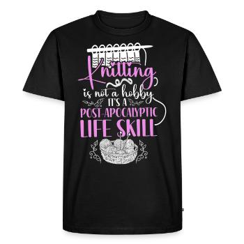 Knitting Knitter Knitting Is Not A - Men's Premium Organic T-Shirt - black - Front - Nico (187cm)