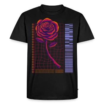 Streetwear futuriste d’une rose - T-shirt Premium bio Homme - noir - Devant - Nico (187cm)