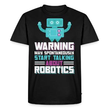 Avertissement peut spontanément commencer à parler de Robo - T-shirt Premium bio Homme - noir - Devant - Nico (187cm)