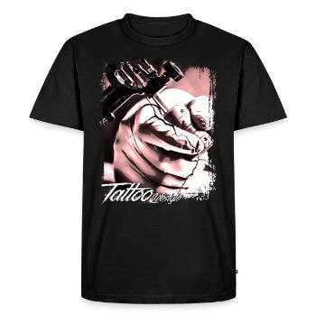 Machine à tatouer Tattoo Inked Lifestyle Streetwear - T-shirt Premium bio Homme - noir - Devant - Nico (187cm)