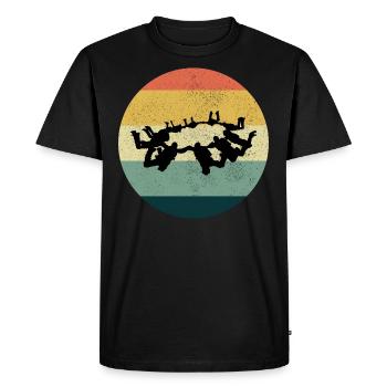 Parachutisme Parachute Parachutisme Parachutisme - T-shirt Premium bio Homme - noir - Devant - Nico (187cm)