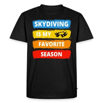 Skydiving Parachute Skydive Skydiver Parachuting - Men's Premium Organic T-Shirt - black - Front - Nico (187cm)