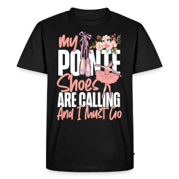 Ballet Danseuse Danse Ballerine - T-shirt Premium bio Homme - noir - Devant - Nico (187cm)