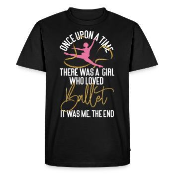 Ballet Danseuse Danse Ballerine - T-shirt Premium bio Homme - noir - Devant - Nico (187cm)