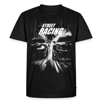 Street Racing - Men's Premium Organic T-Shirt - black - Front - Nico (187cm)
