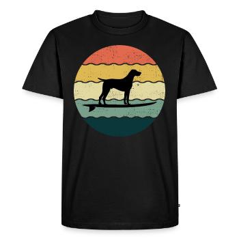 Pointeur allemand à poil court Chien Surf Vagues de mer - T-shirt Premium bio Homme - noir - Devant - Nico (187cm)
