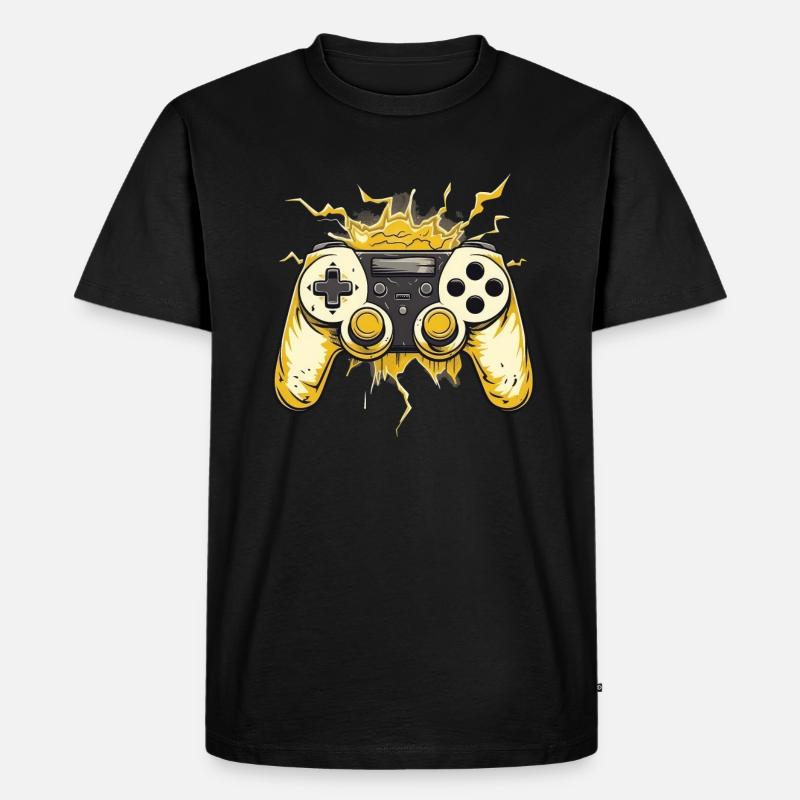 Gaming Controller - Männer Premium Bio T-Shirt - Schwarz