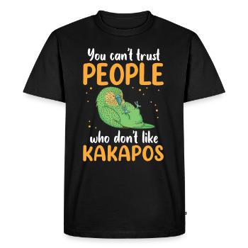 Kakapo do not trust flightless parrot Kakapo - Men's Premium Organic T-Shirt - black - Front - Nico (187cm)