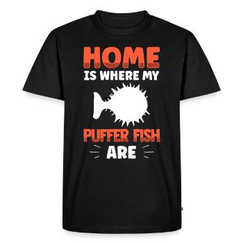 Puffer fish is my home Giant puffer fish - Men's Premium Organic T-Shirt - black - Front - Nico (187cm)