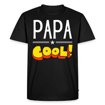 Papa tu es mon roc - T-shirt Premium bio Homme - noir - Devant - Nico (187cm)