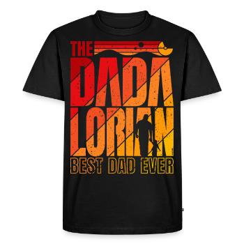 Der Dadalorianer - Orange - Bester Vater! - Männer Premium Bio T-Shirt - Schwarz - Vorne - Nico (187cm)