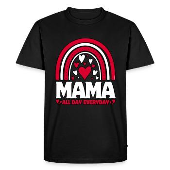 Fête des mères - Maman tous les jours... - T-shirt Premium bio Homme - noir - Devant - Nico (187cm)