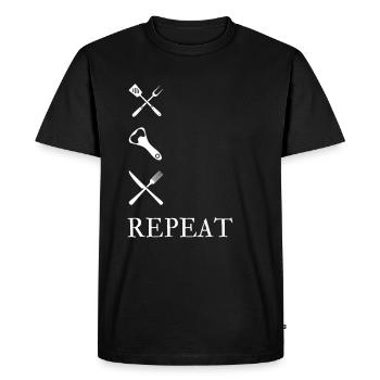 The perfect grill outfit for real griller guys - Men's Premium Organic T-Shirt - black - Front - Nico (187cm)