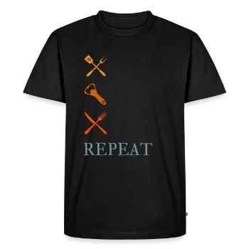 The perfect grill outfit for real griller guys - Men's Premium Organic T-Shirt - black - Front - Nico (187cm)