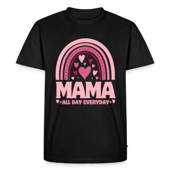 Fête des mères - Maman tous les jours... - T-shirt Premium bio Homme - noir - Devant - Nico (187cm)