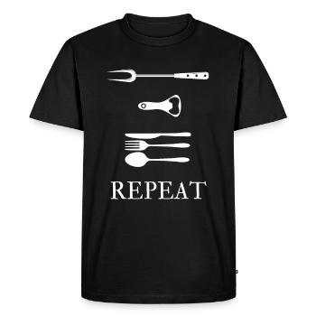 The perfect grill outfit for real griller guys - Men's Premium Organic T-Shirt - black - Front - Nico (187cm)