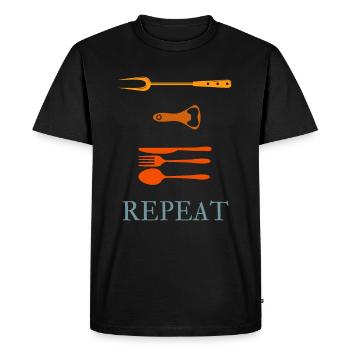 The perfect grill outfit for real griller guys - Men's Premium Organic T-Shirt - black - Front - Nico (187cm)