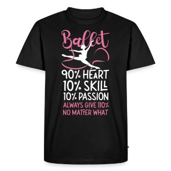 Ballet Danseuse Danse Ballerine - T-shirt Premium bio Homme - noir - Devant - Nico (187cm)