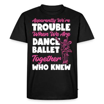 Ballet Danseuse Danse Ballerine - T-shirt Premium bio Homme - noir - Devant - Nico (187cm)