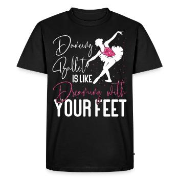Ballet Danseuse Danse Ballerine - T-shirt Premium bio Homme - noir - Devant - Nico (187cm)