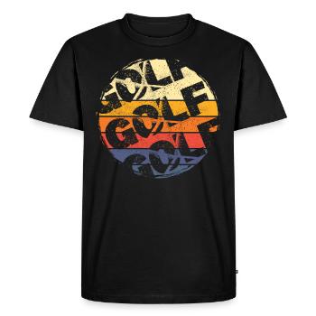 Golf Font Golfeur Sport Golfeur Sport Hobby Rétro - T-shirt Premium bio Homme - noir - Devant - Nico (187cm)