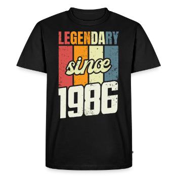 37e anniversaire Niveau 37 ans 1986 Cadeau de décoration - T-shirt Premium bio Homme - noir - Devant - Nico (187cm)