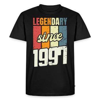 Niveau 26e anniversaire 26 ans 1997 - T-shirt Premium bio Homme - noir - Devant - Nico (187cm)