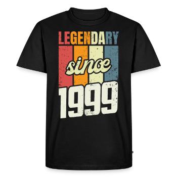24e anniversaire Niveau 24 ans 1999 - T-shirt Premium bio Homme - noir - Devant - Nico (187cm)