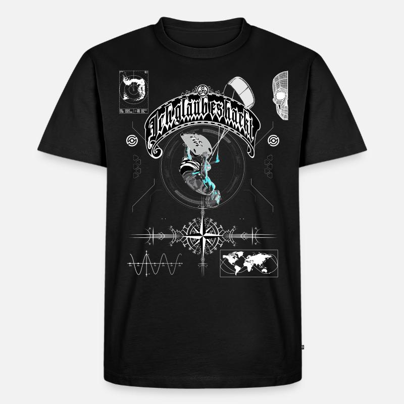 Ich glaub es hackt Kiter - Männer Premium Bio T-Shirt - Schwarz