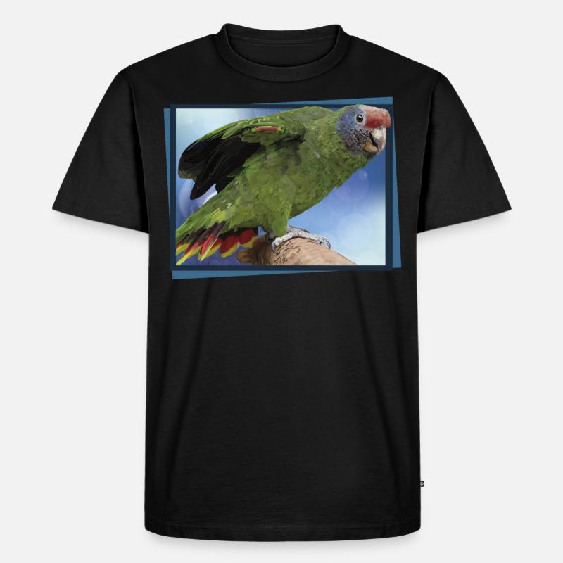 Der Rotschwanzpapagei - Männer Premium Bio T-Shirt - Schwarz