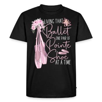 Ballet Danseuse Danse Ballerine - T-shirt Premium bio Homme - noir - Devant - Nico (187cm)