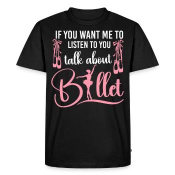 Ballet Danseuse Danse Ballerine - T-shirt Premium bio Homme - noir - Devant - Nico (187cm)
