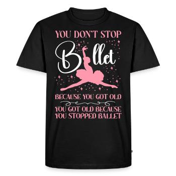 Ballet Danseuse Danse Ballerine - T-shirt Premium bio Homme - noir - Devant - Nico (187cm)