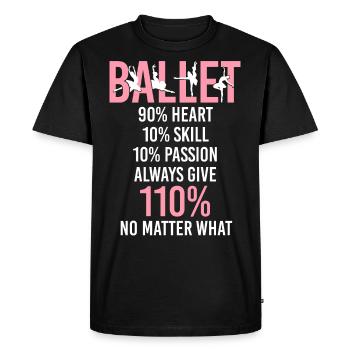 Ballet Danseuse Danse Ballerine - T-shirt Premium bio Homme - noir - Devant - Nico (187cm)