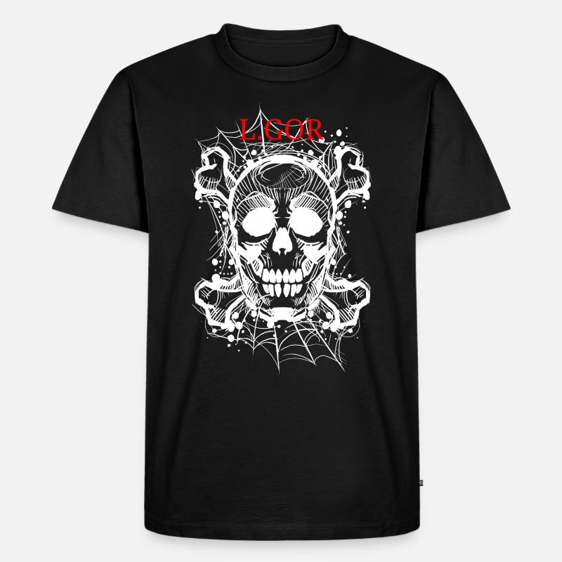 L.Gor - Männer Premium Bio T-Shirt - Schwarz
