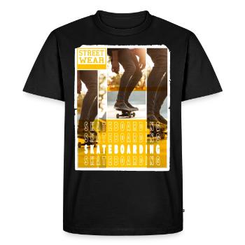 Skateboarding Skate Skater Skateboard Sk8 Vintage - T-shirt Premium bio Homme - noir - Devant - Nico (187cm)