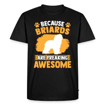 Briard est fantastique Berger de Brie - T-shirt Premium bio Homme - noir - Devant - Nico (187cm)
