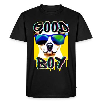 Who's a good boy who - Men's Premium Organic T-Shirt - black - Front - Nico (187cm)