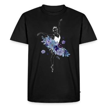 Ballet Danseuse Danse Ballerine - T-shirt Premium bio Homme - noir - Devant - Nico (187cm)