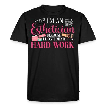 Soins de la peau d’esthéticienne agréée mignonne - T-shirt Premium bio Homme - noir - Devant - Nico (187cm)