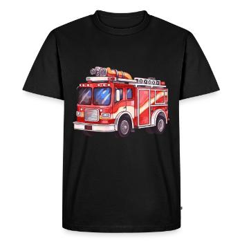 Camion de pompiers cool camion de pompiers de la brigade de pompiers - T-shirt Premium bio Homme - noir - Devant - Nico (187cm)