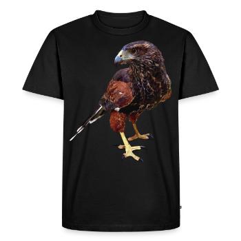 L’aigle rouge et noir - T-shirt Premium bio Homme - noir - Devant - Nico (187cm)