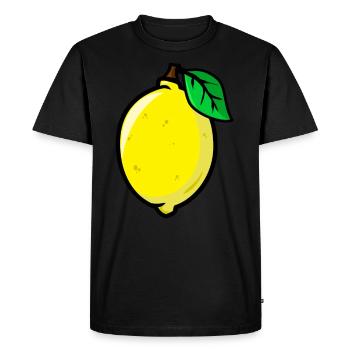 Lemon Lemon Citrus Plant - Men's Premium Organic T-Shirt - black - Front - Nico (187cm)