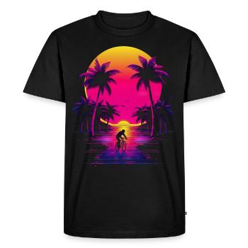 Cyclisme - T-shirt Premium bio Homme - noir - Devant - Nico (187cm)