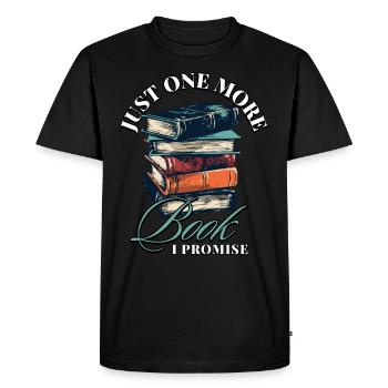 Encore un livre que je promets: Bookworms Design - T-shirt Premium bio Homme - noir - Devant - Nico (187cm)
