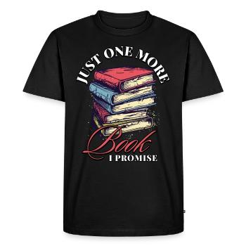 Encore un livre que je promets: Bookworms Design - T-shirt Premium bio Homme - noir - Devant - Nico (187cm)