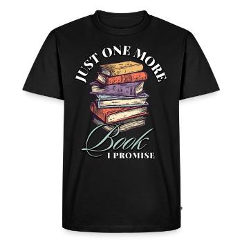 Encore un livre que je promets: Bookworms Design - T-shirt Premium bio Homme - noir - Devant - Nico (187cm)