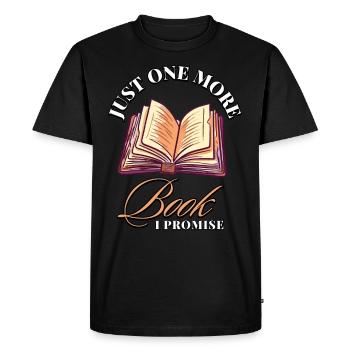 Encore un livre que je promets: Bookworms Design - T-shirt Premium bio Homme - noir - Devant - Nico (187cm)