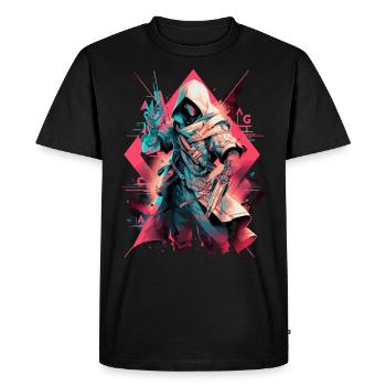 Epic Gamer Cyber Assassin de la Renaissance - T-shirt Premium bio Homme - noir - Devant - Nico (187cm)